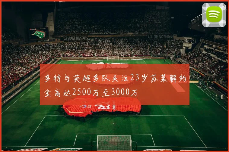 多特与英超多队关注23岁苏莱解约金高达2500万至3000万